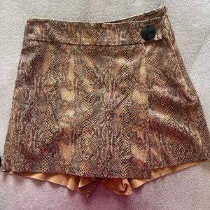 Zara snakeskin leather mini